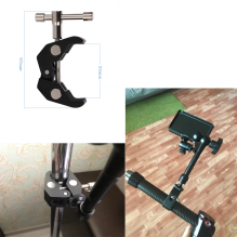 Clamp holder for camera, camera, microphone