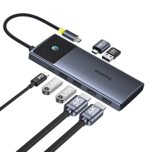 HUB Baseus Metal Gleam Series II 7in1 USB-C – USB-C PD100W / 2x USB-A / 2x HDMI 4K / USB-A 3.0 / USB-C 3.0