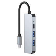 HUB Tech-Protect V2 4in1 USB-C - USB-A 3.0 / USB-A 2.0 / USB-C / HDMI - gray