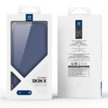 Dux Ducis Skin X Pro iPhone 16 dėklas su MagSafe ir Flip – mėlynas