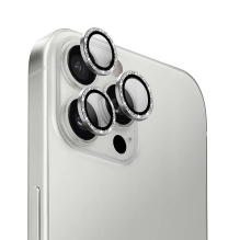 Uniq Optix Aluminum Camera Lens Protector iPhone 16 Pro 6.3&quot; / 16 Pro Max 6.9&quot; white shimmer camera lens glass