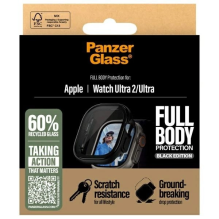 PanzerGlass Snappie Full Body Tempered Glass for Apple Watch Ultra 2 - Black