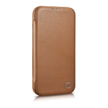 iCarer CE Premium Leather Folio Case iPhone 14 Pro Magnetic Flip Leather Folio Case MagSafe brown (WMI14220714-BN)