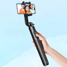 Selfie stick / telescopic pole with stand and Bluetooth remote control 1.5m Ugreen LP586 - black