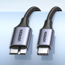 USB C / micro USB-B 3.0 cable Ugreen US565 5Gb / s 3A 1m - gray