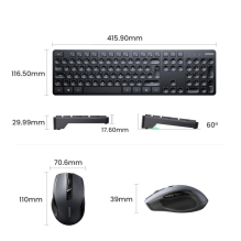 Ugreen MK006 wireless mouse and keyboard set 2.4Ghz - black