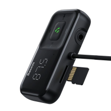  RETURNED ITEM Wireless Bluetooth FM transmitter with charger Baseus S-16 (Overseas edition) - black