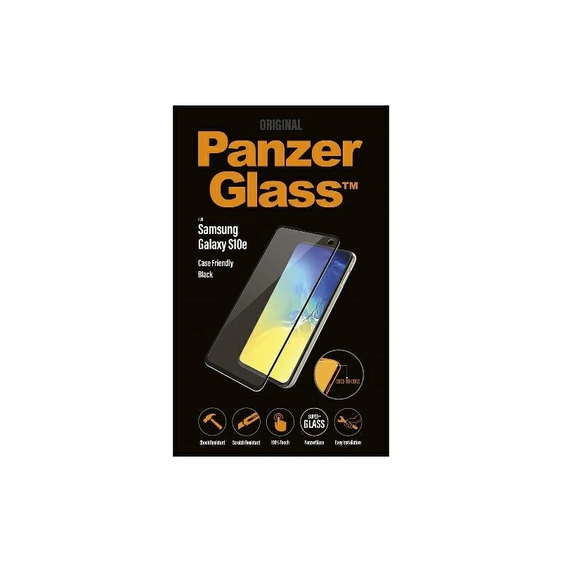 PanzerGlass E2E Super+ tempered glass for Samsung Galaxy S10e - with black frame