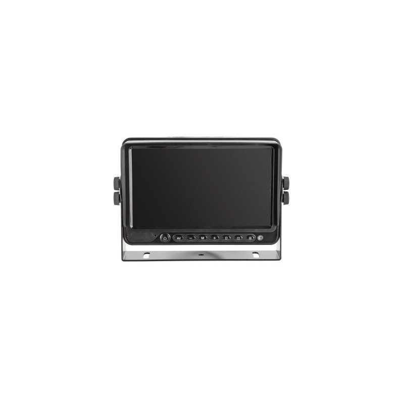 7 inch monitor with 4 x video inputs, guide lines, mirroring, and split screen function.