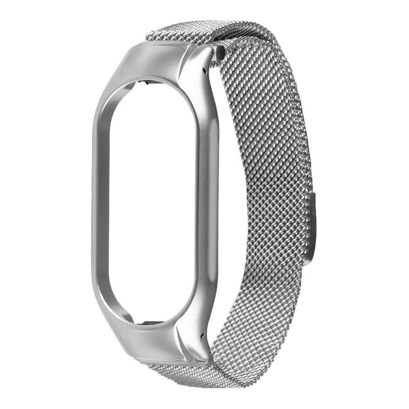 Tactical Xiaomi Loop Magnetic Steel Band Mi Band 7 Silver