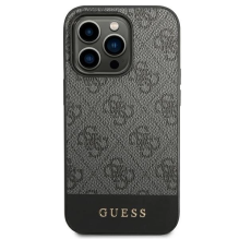 Guess GUHCP14LG4GLGR iPhone 14 Pro 6,1&quot; szary / grey hard case 4G Stripe Collection