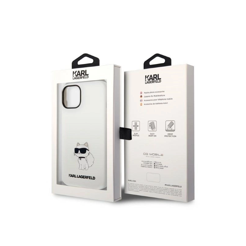 Karl Lagerfeld KLHMP14SSNCHBCH iPhone 14 6.1&quot; hardcase white / white Silicone Choupette MagSafe