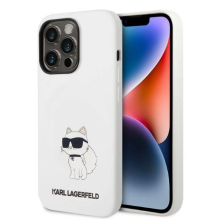 Karl Lagerfeld KLHMP14XSNCHBCH iPhone 14 Pro Max 6.7&quot; hardcase white / white Silicone Choupette MagSafe