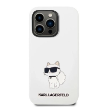 Karl Lagerfeld KLHMP14XSNCHBCH iPhone 14 Pro Max 6.7&quot; hardcase white / white Silicone Choupette MagSafe