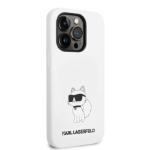 Karl Lagerfeld KLHMP14XSNCHBCH iPhone 14 Pro Max 6.7&quot; hardcase white / white Silicone Choupette MagSafe