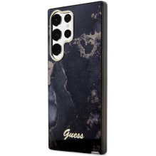 Guess GUHCS23LHTMRSK S23 Ultra S918 black / black hardcase Golden Marble Collection