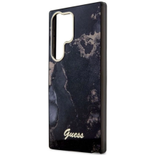 Guess GUHCS23LHTMRSK S23 Ultra S918 black / black hardcase Golden Marble Collection