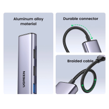 Daugiafunkcis adapteris Ugreen CM478 - pilkas