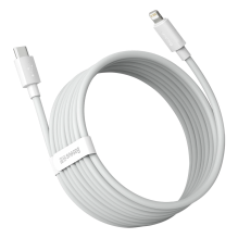 Baseus Simple Wisdom Lightning / USB-C cable 20W 1.5 m 2 pcs - white