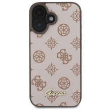 Guess Peony Script MagSafe iPhone 16 Case - Brown