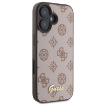 Guess Peony Script MagSafe iPhone 16 Case - Brown