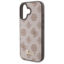 Guess Peony Script MagSafe iPhone 16 Case - Brown