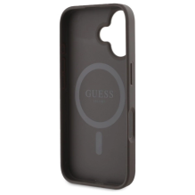 Guess Peony Script MagSafe iPhone 16 Case - Brown