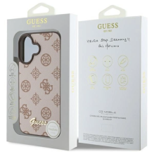 Guess Peony Script MagSafe iPhone 16 Case - Brown