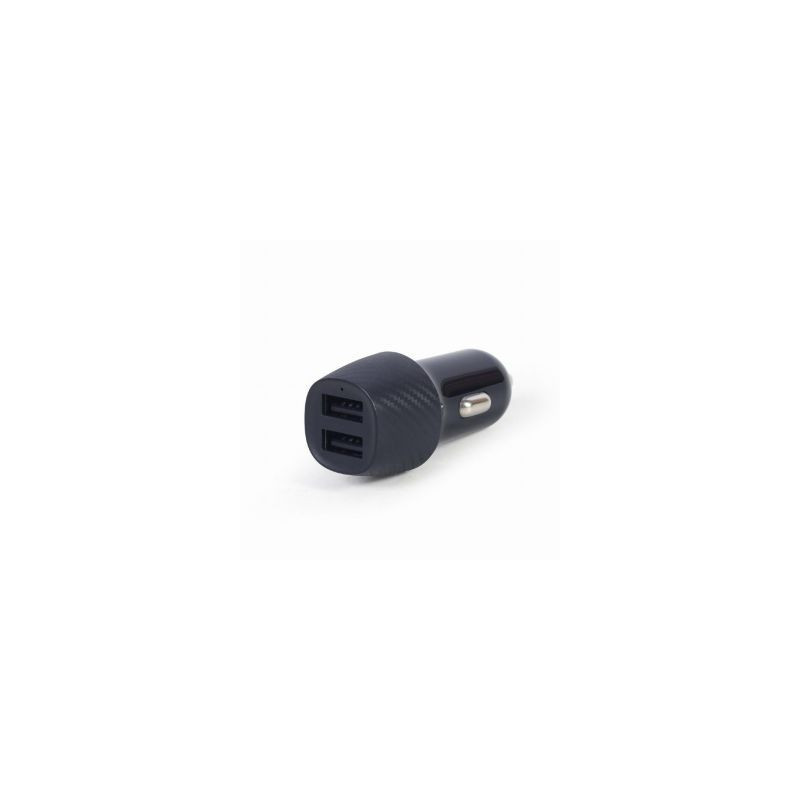 Gembird 2-port USB car charger TA-U2C48A-CAR-01 Black