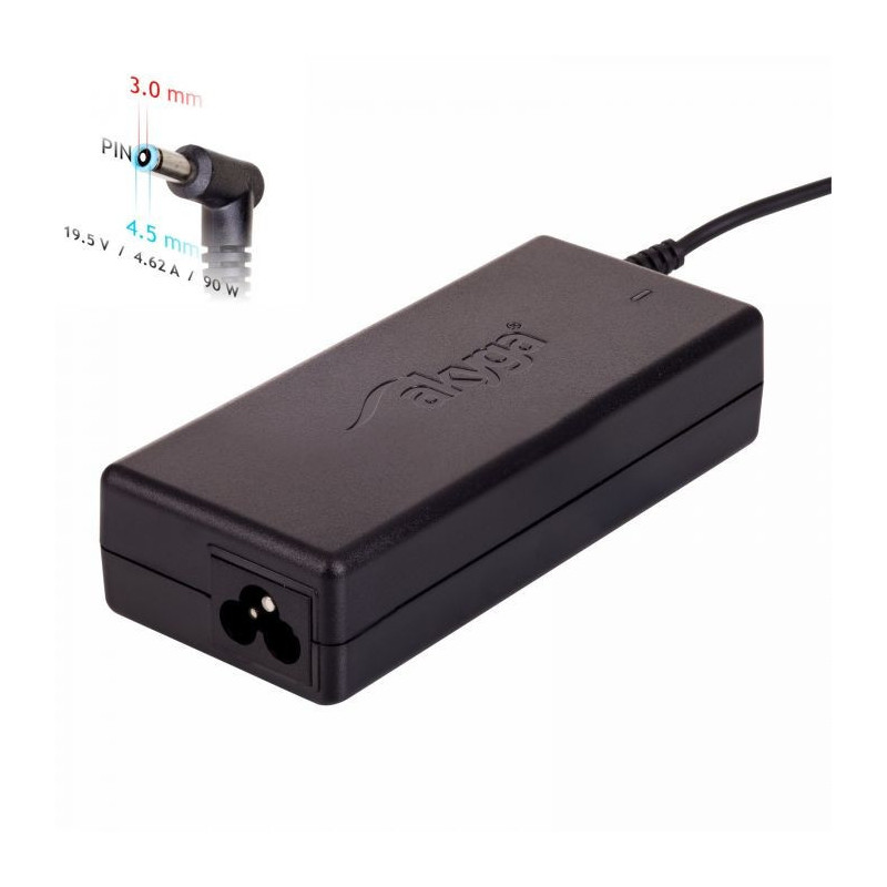 Charger for laptop Akyga AK-ND-26 (19.5V / 4.62A 90W 4.5 x 3.0mm + pin) HP 1.2m