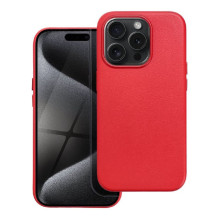 Case Leather Mag Cover (MagSafe) for iPhone 16 red