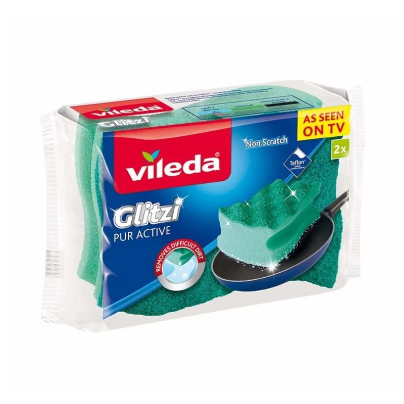 Profiled Sponge Scourer Vileda Pur Active 2 pcs.