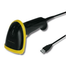 Qoltec 50860 Wired Laser Barcode Scanner 1D , USB