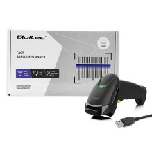 Qoltec 50853 Laser barcode scanner 1D , 2D , Black