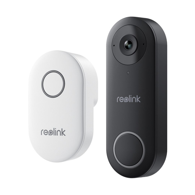 Reolink D340W – 5 MP vaizdo durų skambutis su varpeliu, 2,4 / 5 GHz Wi-Fi, asmens aptikimas, dvipusis garsas, veikia su 