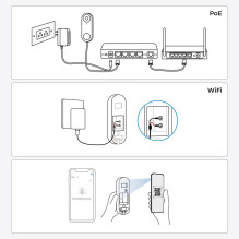 Reolink D340W – 5 MP vaizdo durų skambutis su varpeliu, 2,4 / 5 GHz Wi-Fi, asmens aptikimas, dvipusis garsas, veikia su 