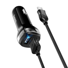 Automobilinis įkroviklis Hoco Z40 Superior Dual Port + MicroUSB juodas