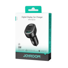 Automobilinis įkroviklis Joyroom JR-CCD04 2xUSB-C / USB-A 30W juodas