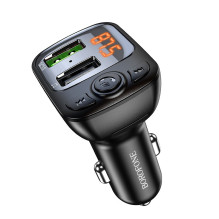 Borofone BC41 Bluetooth MP3 grotuvas / FM bangų moduliatorius (laisvų rankų įranga, microSD, QC3.0 USB-A, USB-A 5V / 1A)