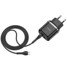 Įkroviklis Hoco N4 + microUSB (2.4A) juodas