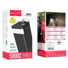 Išorinė baterija Power Bank Hoco J86A 22.5W Quick Charge 3.0 50000mAh juoda