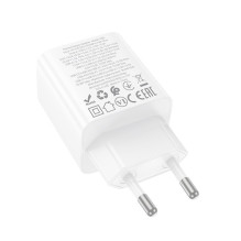 Įkroviklis Hoco N56 2xUSB-C / 2xUSB-A PD30W baltas