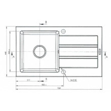 Kriauklė MAIDSINKS Promo 76x44 1B 1D juoda