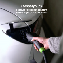 Žaliosios ląstelės „Snap“ 2 tipas EV įkrovimo kabelis 22 kW 7 m už „Tesla“ modelį 3 S X Y, VW ID.3, ID.4, KIA EV6, Hyund