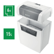 Leitz IQ Home Shredder, P4, 6 lakštai, 15 l šiukšliadėžė