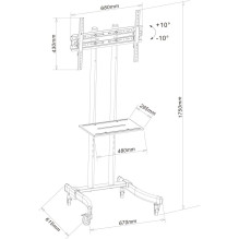 Techly ICA-TR23 TV stand / entertainment centre 1 shelves