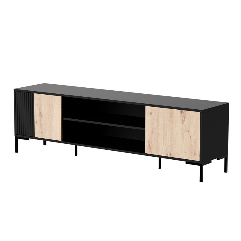 Cama RTV cabinet MERCI RTV cabinet 180 x 40 x 53.5 cm black / oak artisan