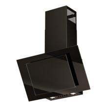 Vertical Eco Duo Glass Wall-mounted chimney hood Black