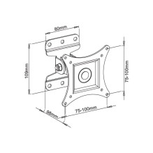 Techly Wall Support for LCD LED 13-30&quot; Full Motion White&quot; ICA-LCD 201WH