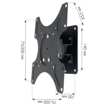 Techly 19-37&quot; Wall Bracket for LED LCD TV Tilt 1 Swivel Black&quot; ICA-LCD 2900B